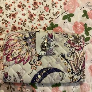 Vera Bradley Floral Quilted Wallet with Turn Lock